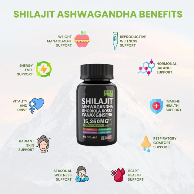 Suplemento Natural Energizante Shilajit. Cápsulas