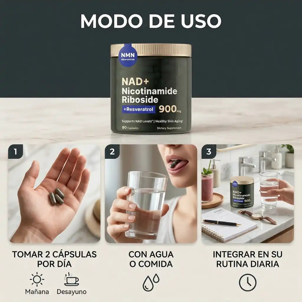 Suplemento NAD NMN Alternativo.Capsulas. Pack 4x2