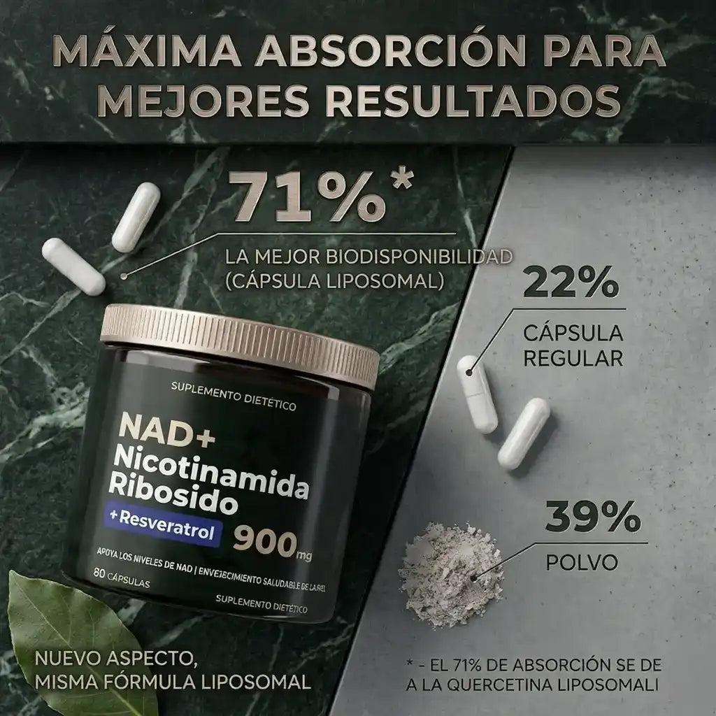 Suplemento NAD NMN Alternativo.Capsulas. Pack 4x2