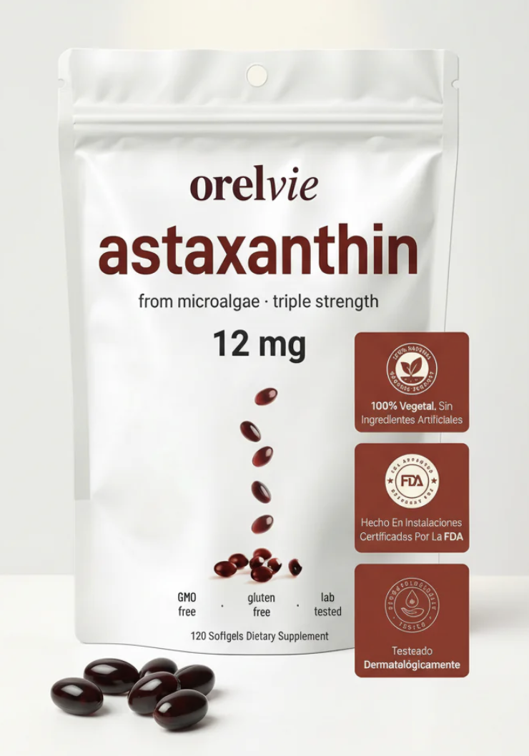 Suplemento Astaxantina 12mg. 120 Capsulas Blandas.
