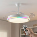 Ventilador de Techo con Luz LED RGB. Mando a Distancia